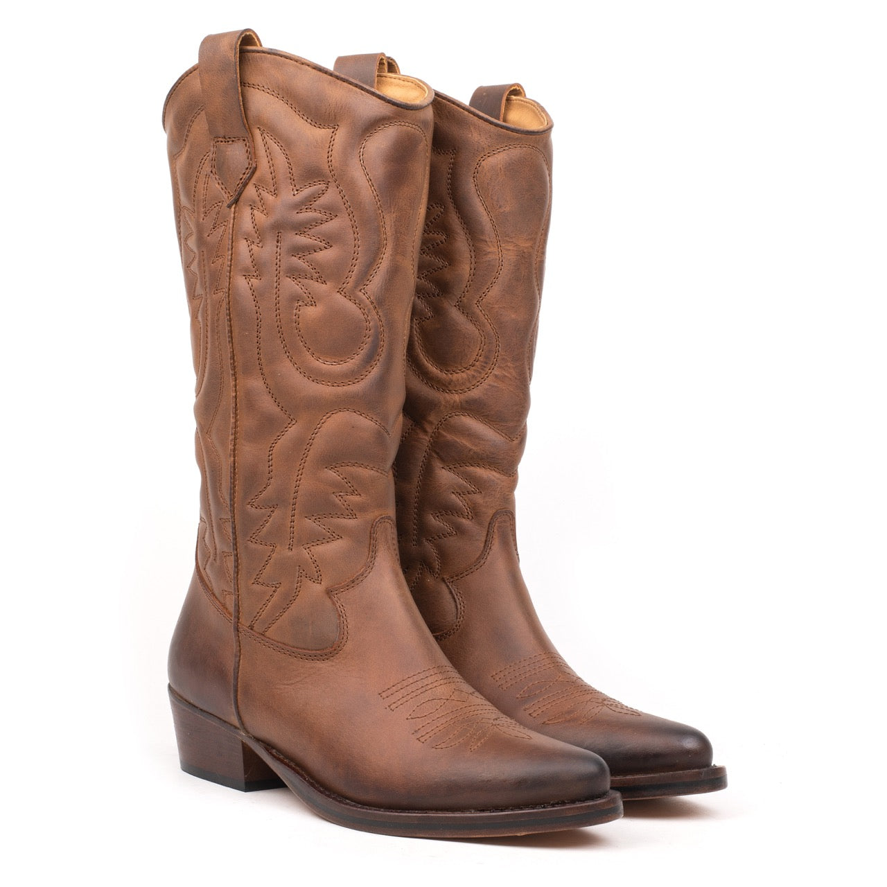 Torado line dance boots Cognac leather