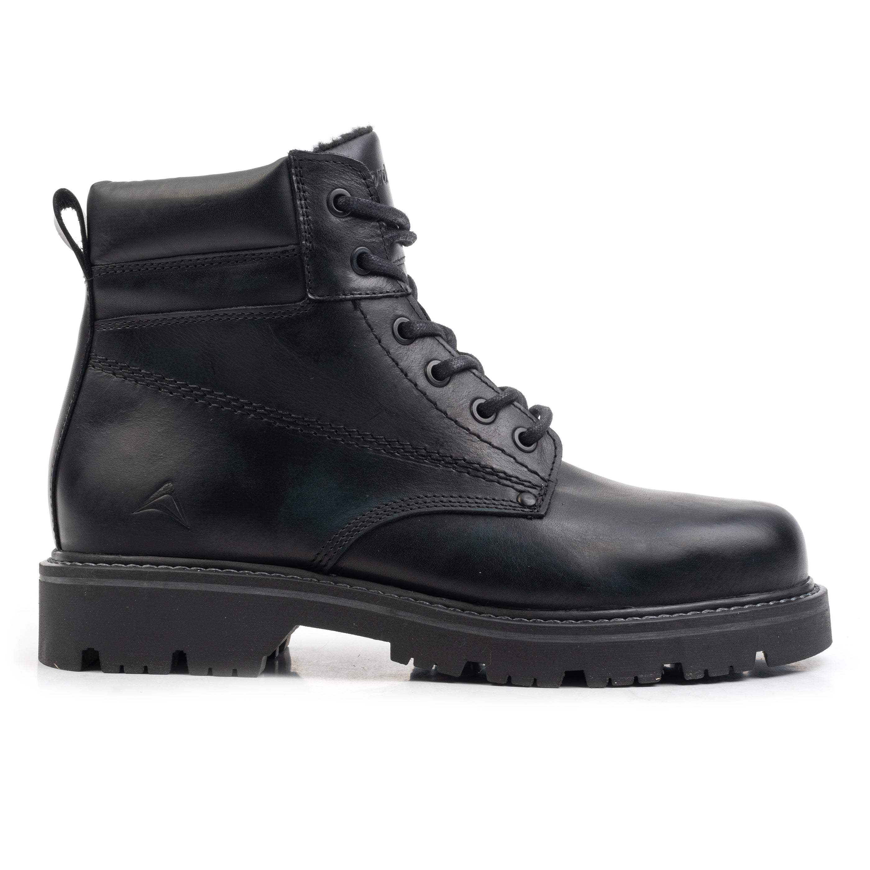 Arden rugged boot – Black leather