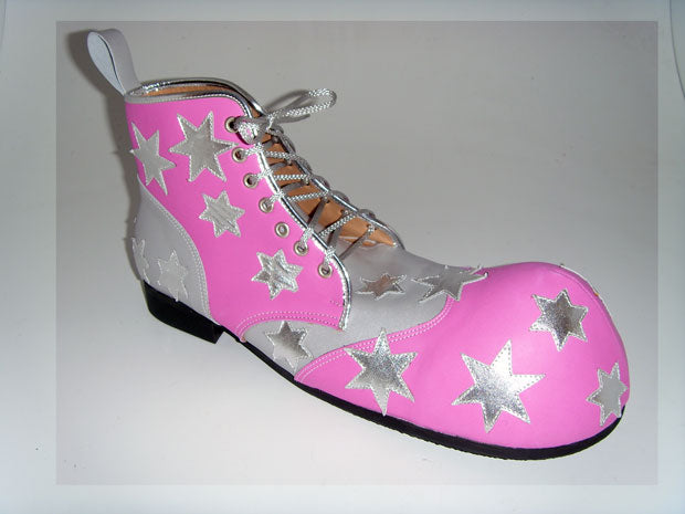 Clownschoen roze zilver 37809