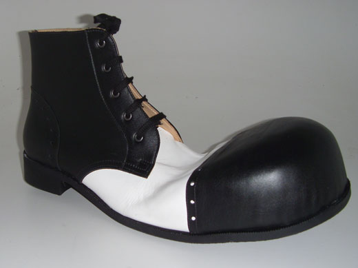 Clownschoen speciale bolneus zwart wit